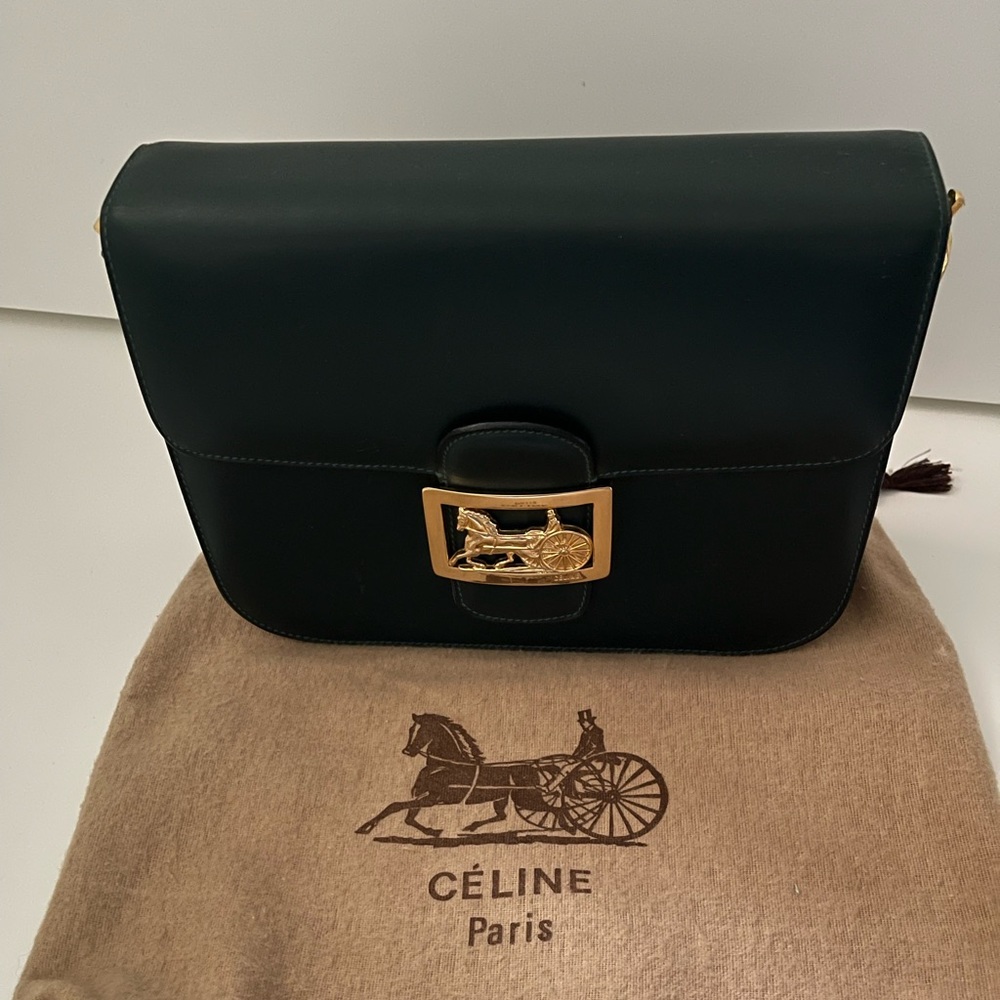 Celine Vintage Horse Carriage Box Bag